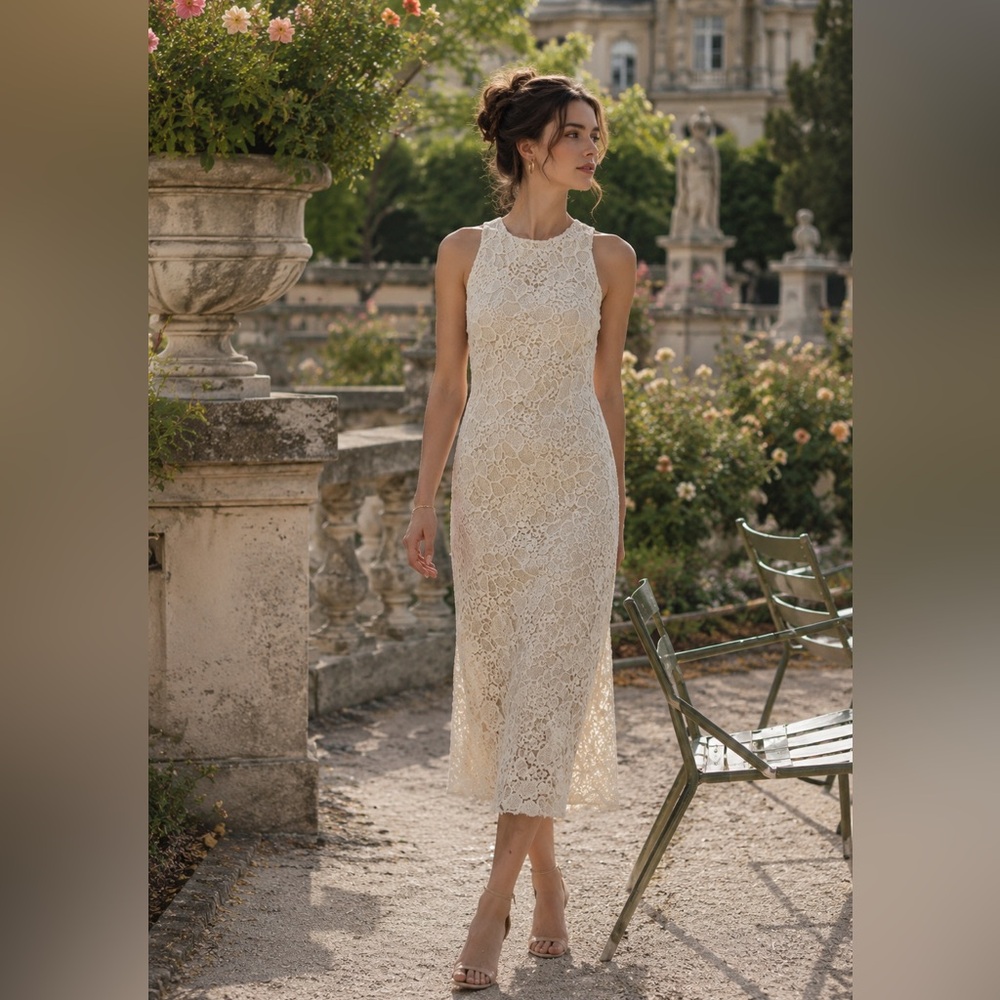 Endless Rose Sleeveless Textured Midi Dress